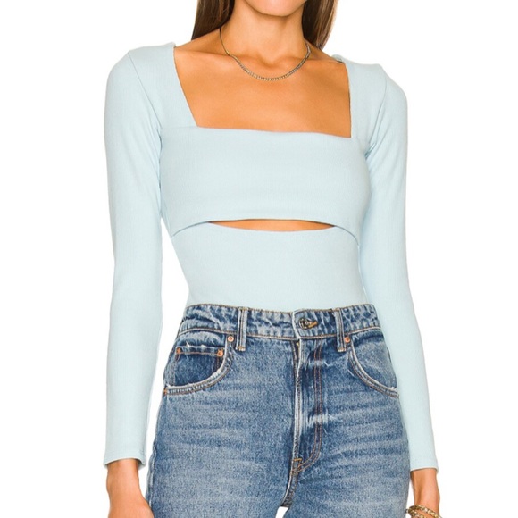 cinq a sept Tops - Cinq a Sept Alessia Long Sleeve Cut Out Top